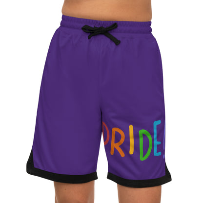 Basketball Rib Shorts: LGBTQ Pride Purple