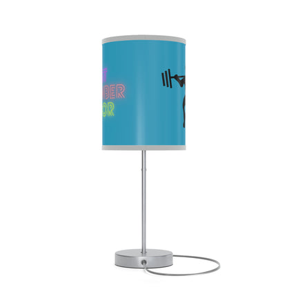 Lamp on a Stand, US|CA plug: Weightlifting Turquoise