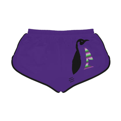 Women's Relaxed Shorts: Lost Remember Honor Purple