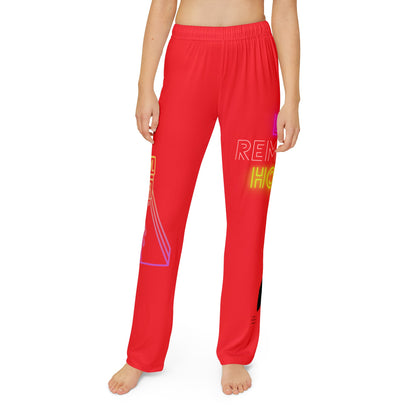 Kids Pajama Pants: Bowling Red