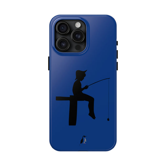 Tough Phone Cases (for iPhones): Fishing Dark Blue
