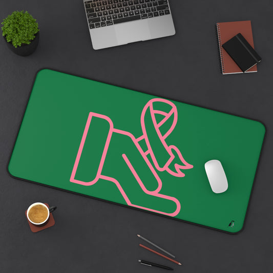 Desk Mat: Fight Cancer Dark Green
