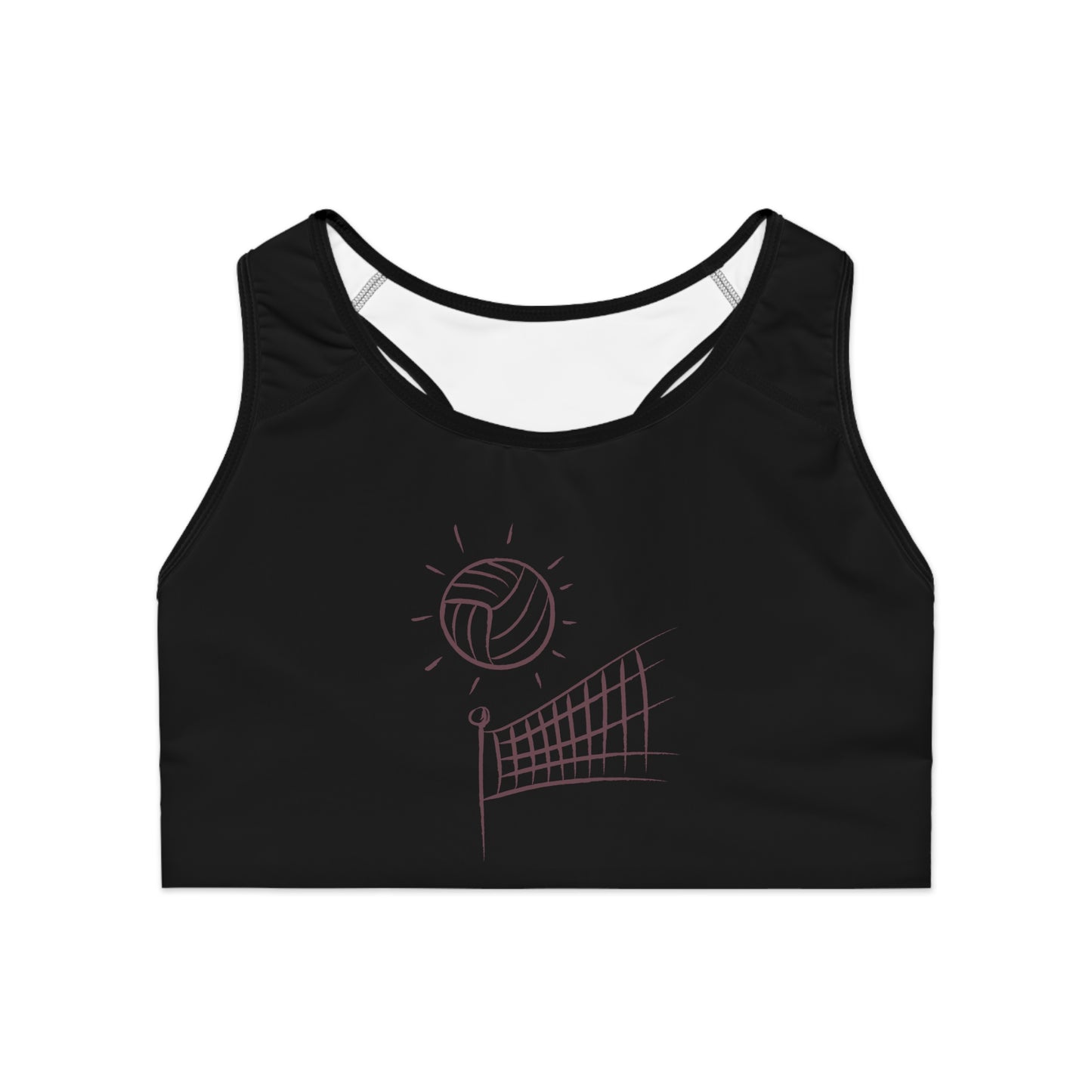 Sports Bra: Volleyball Black