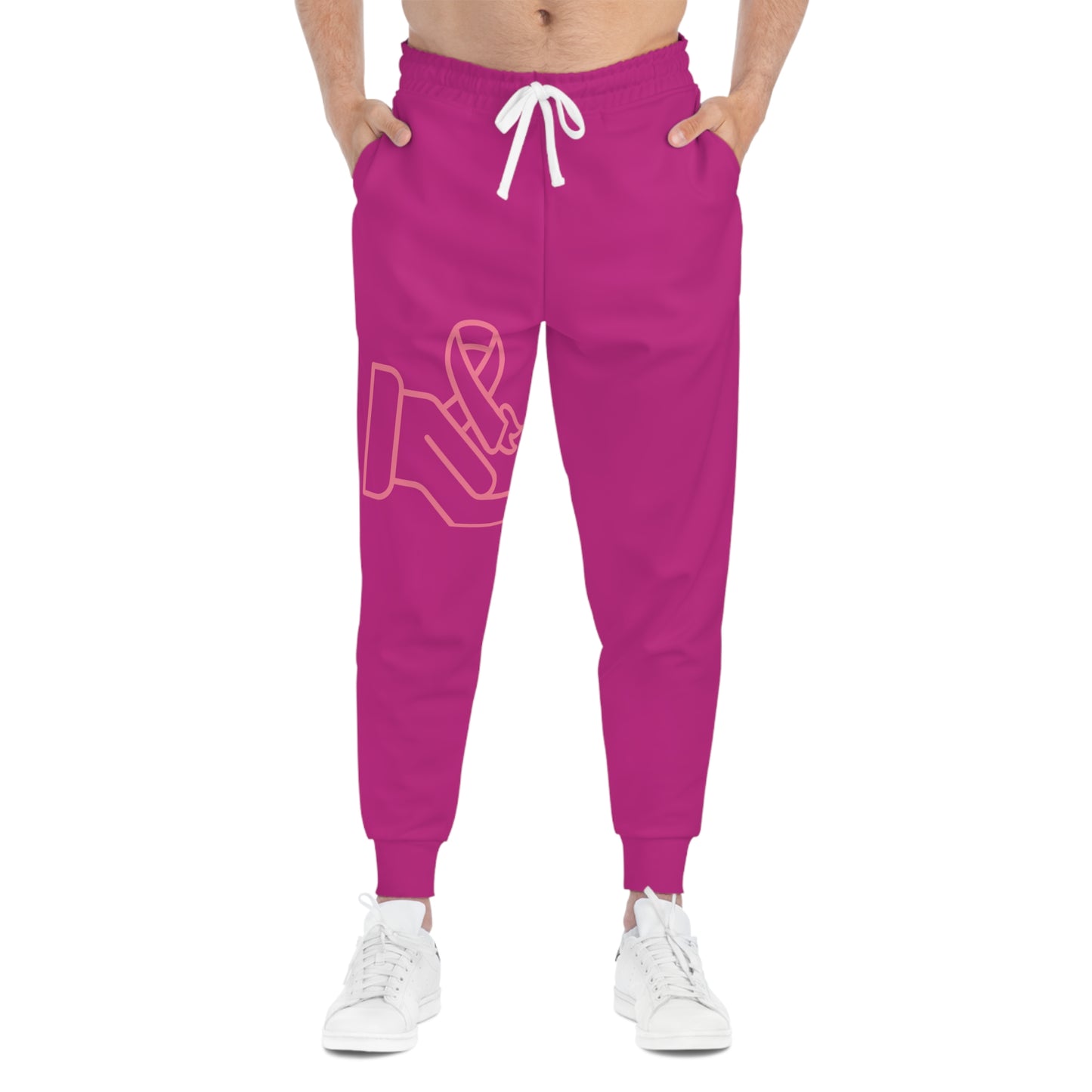 Athletic Joggers: Fight Cancer Pink