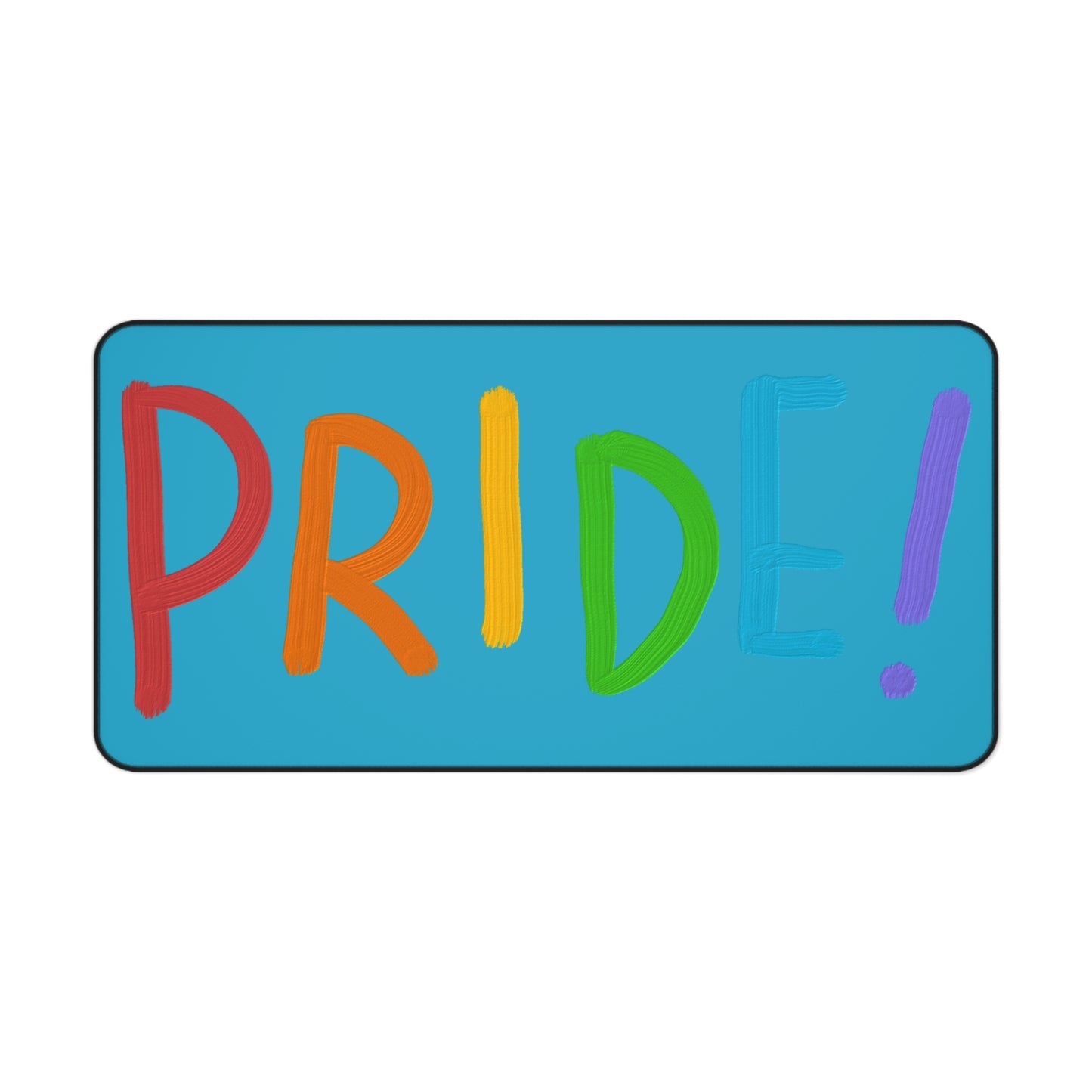 Desk Mat: LGBTQ Pride Turquoise