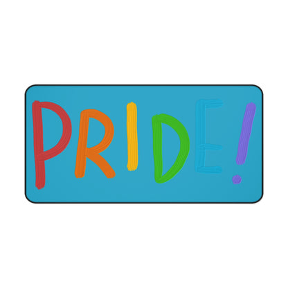 Desk Mat: LGBTQ Pride Turquoise