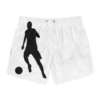 Swim Trunks: Soccer White