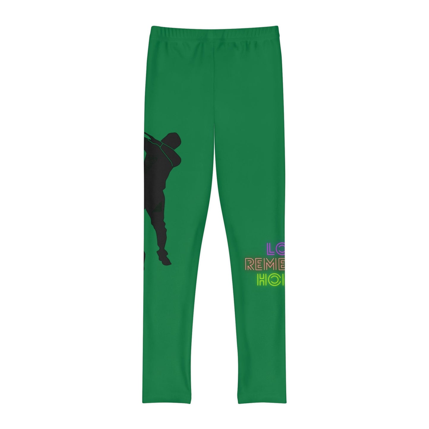 Youth Full-Length Leggings: Dance Dark Green