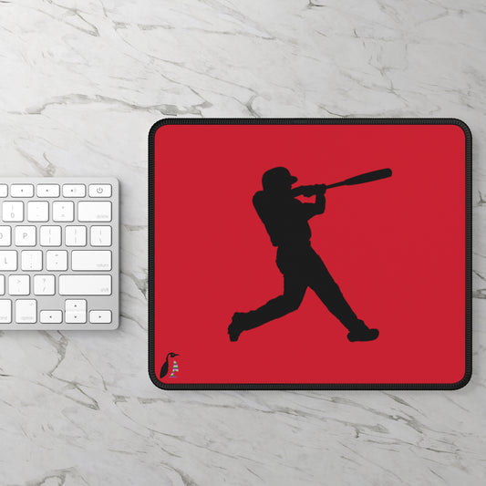 Gaming Mouse Pad: Baseball Dark Red