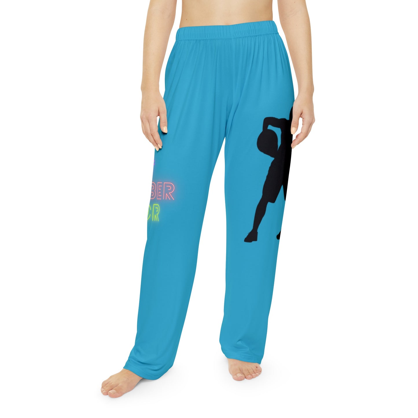 Women's Pajama Pants: Basketball Turquoise