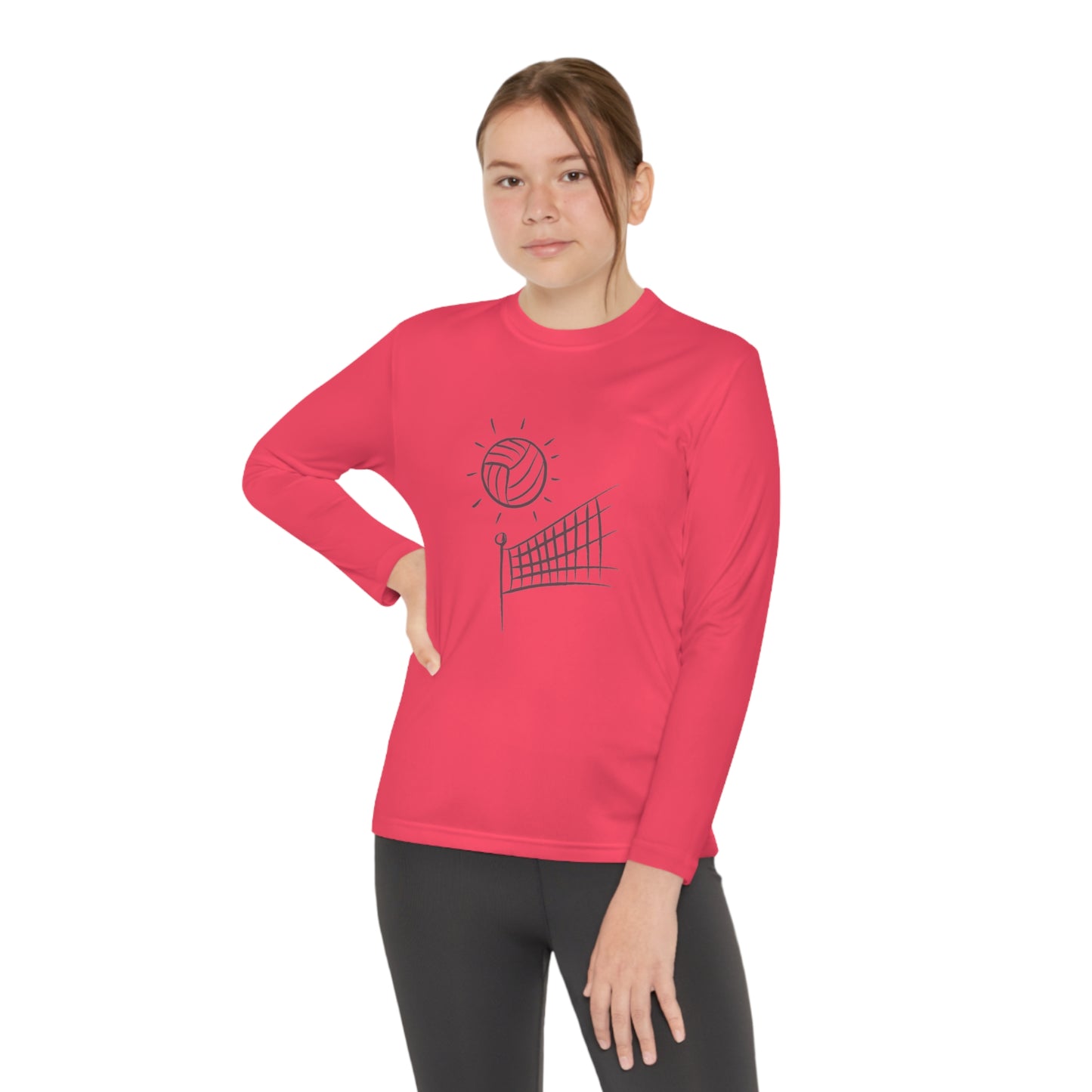 Youth Long Sleeve Competitor Tee: Volleyball