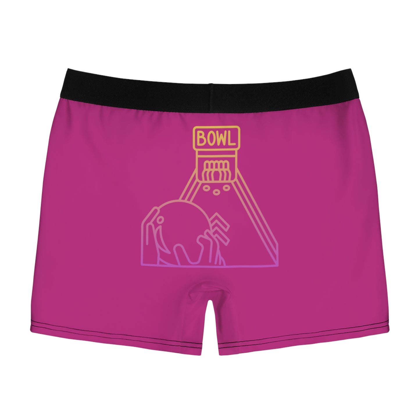 Men's Boxer Briefs: Bowling Pink