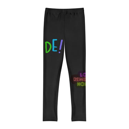 Youth Full-Length Leggings: LGBTQ Pride Black