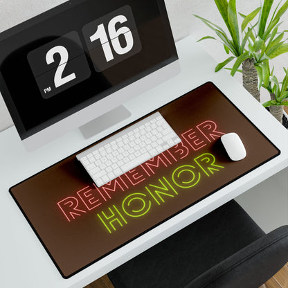 Desk Mats: Lost Remember Honor Brown