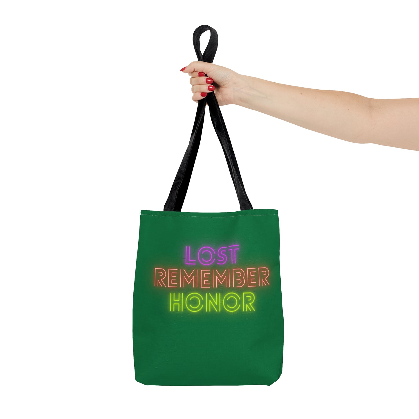 Tote Bag: Lost Remember Honor Dark Green