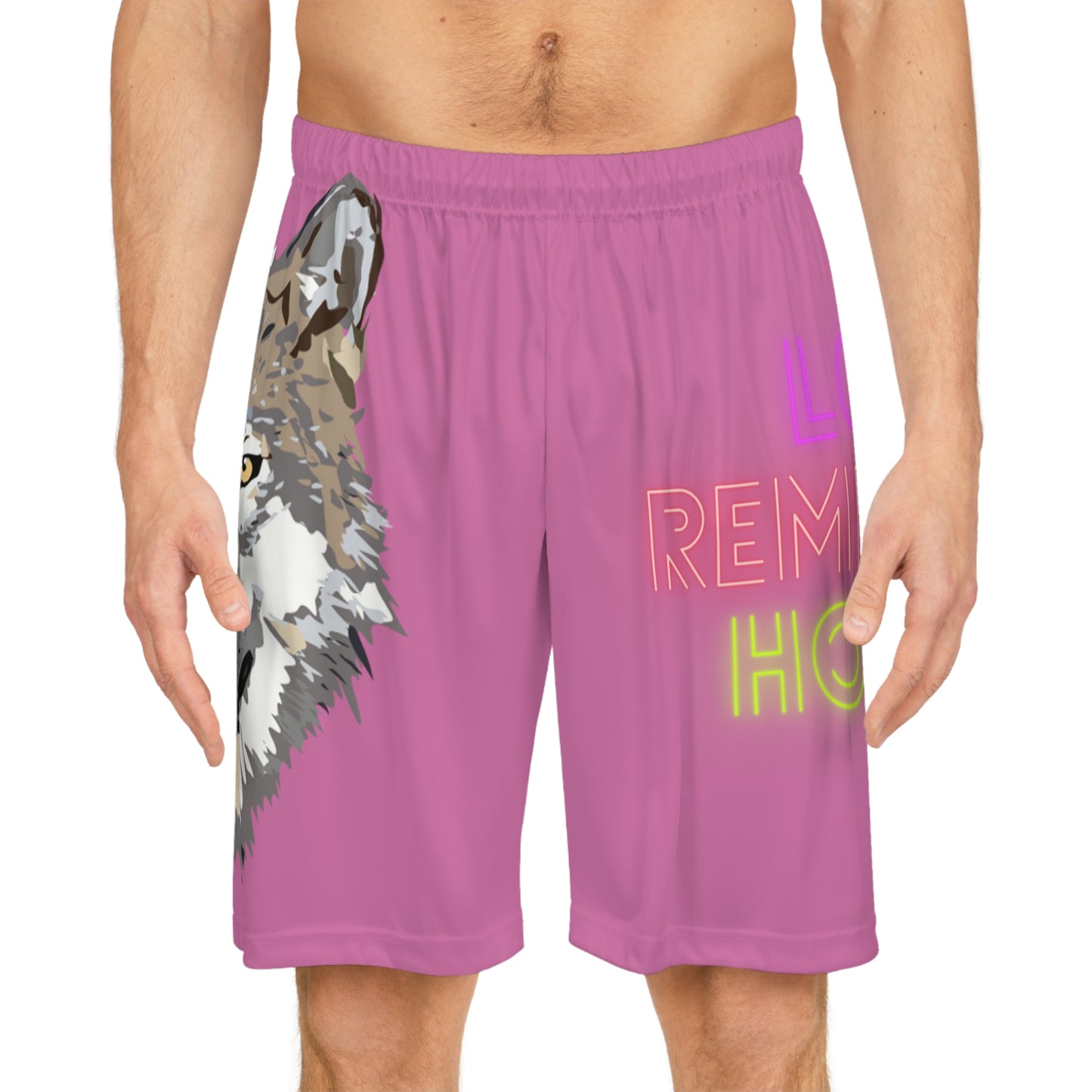 Basketball Shorts: Wolves Lite Pink