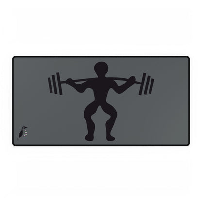 Desk Mats: Weightlifting Dark Grey