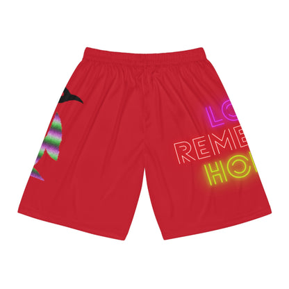 Basketball Shorts: Lost Remember Honor Dark Red