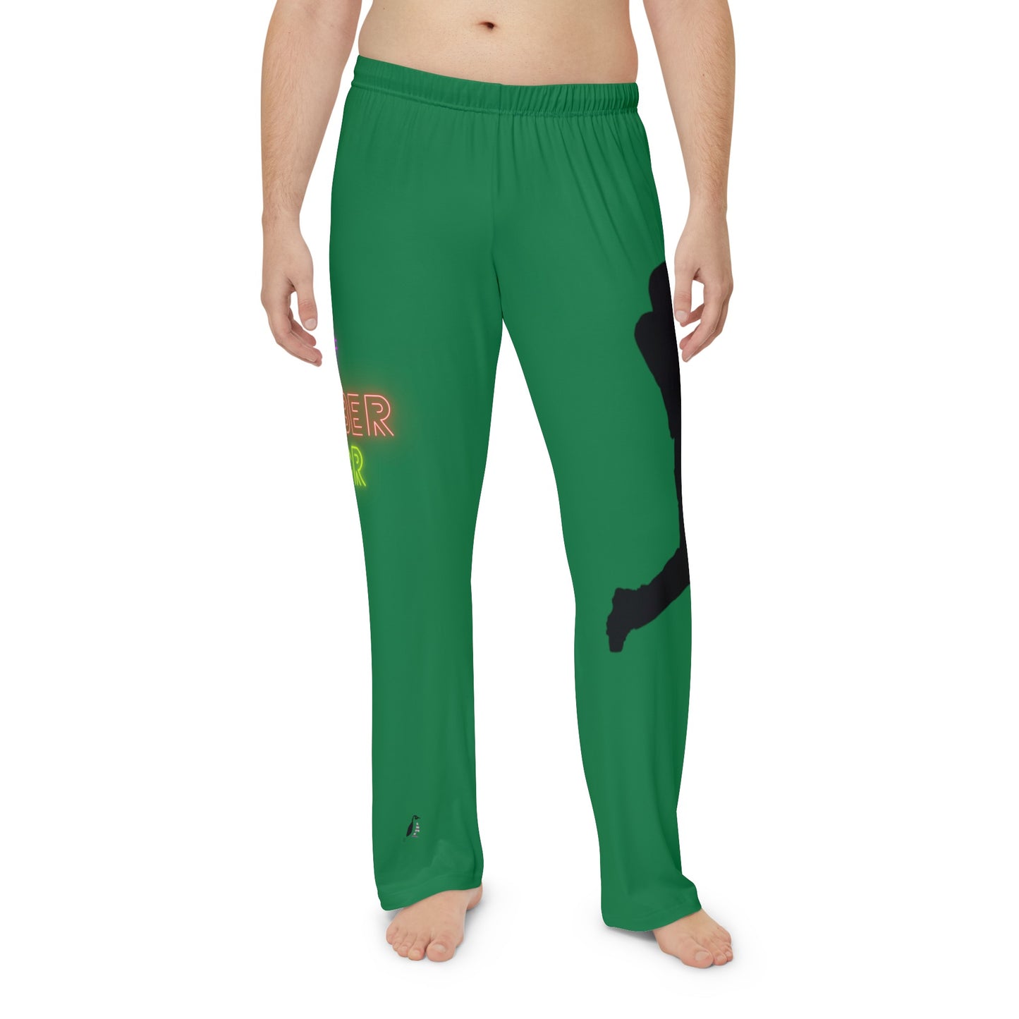 Men's Pajama Pants: Baseball Dark Green