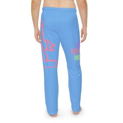 Men's Pajama Pants: Fight Cancer Lite Blue