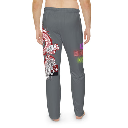 Men's Pajama Pants: Dragons Dark Grey