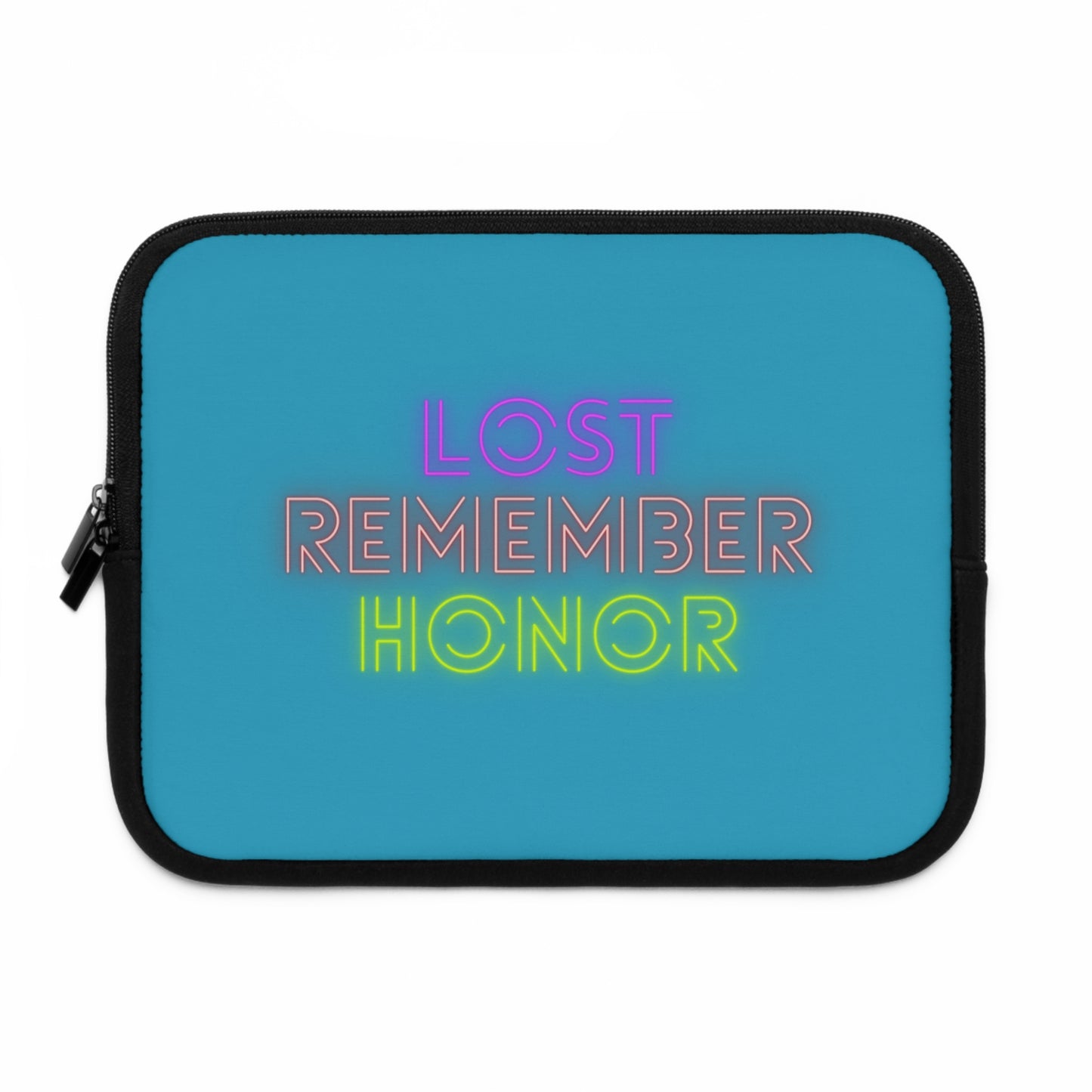 Laptop Sleeve: Lost Remember Honor Turquoise