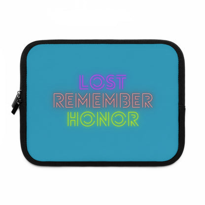 Laptop Sleeve: Lost Remember Honor Turquoise