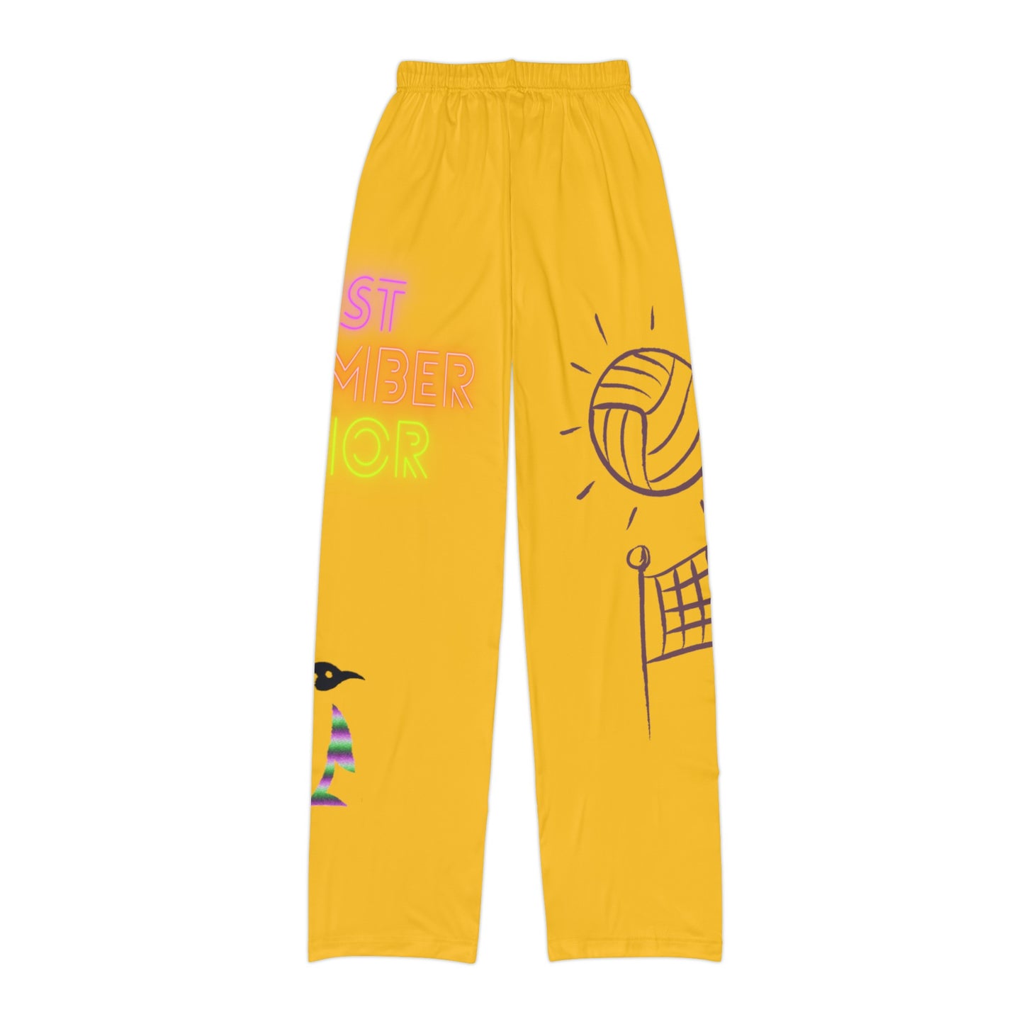 Kids Pajama Pants: Volleyball Yellow