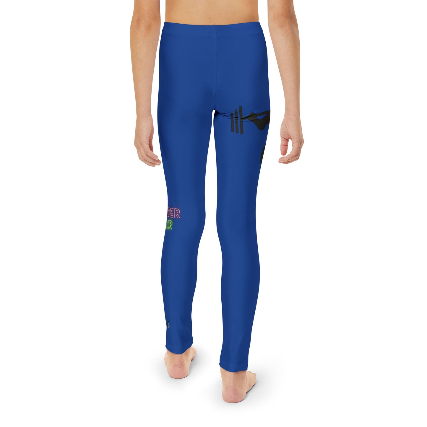 Youth Full-Length Leggings: Weightlifting Dark Blue