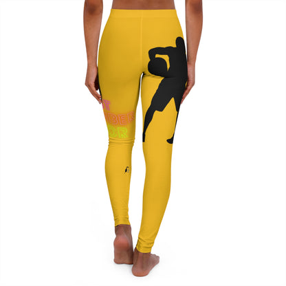 Women's Spandex Leggings: Basketball Yellow