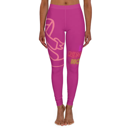 Women's Spandex Leggings: Fight Cancer Pink