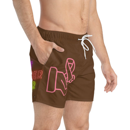 Swim Trunks: Fight Cancer Brown