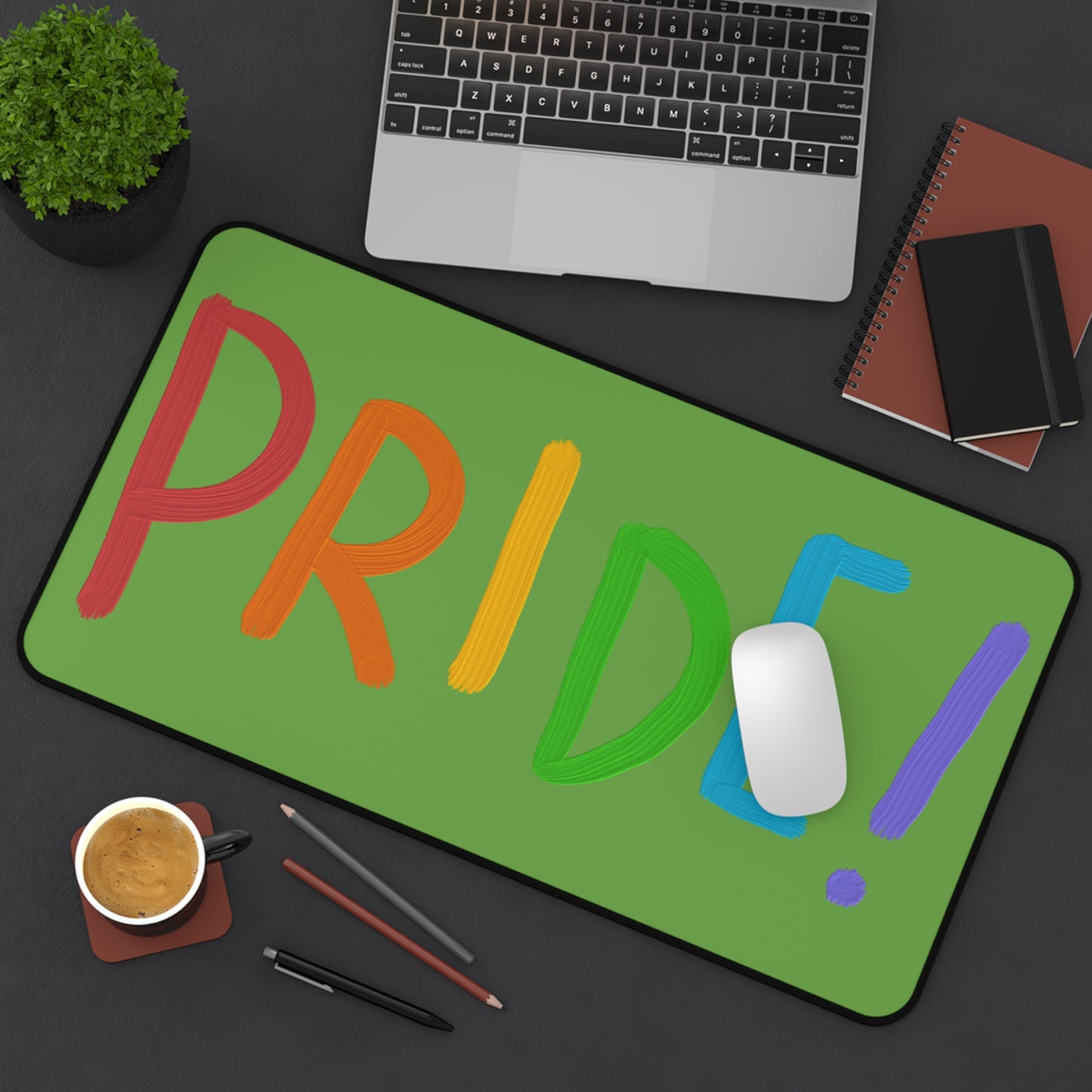 Desk Mat: LGBTQ Pride Green