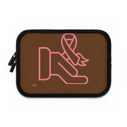 Laptop Sleeve: Fight Cancer Brown