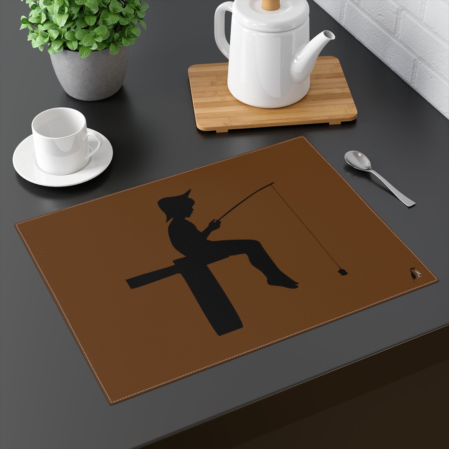 Placemat, 1pc: Fishing Brown