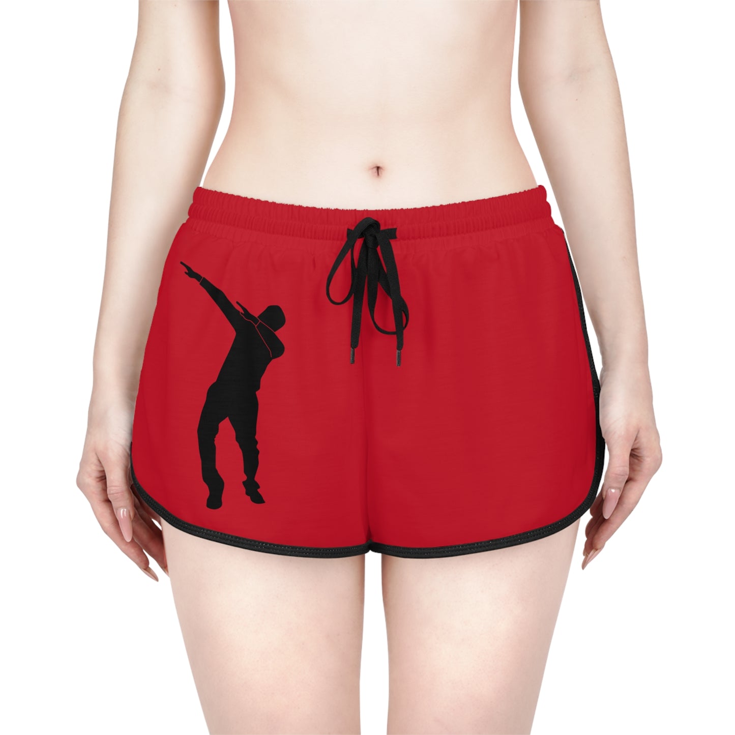 Women's Relaxed Shorts: Dance Dark Red