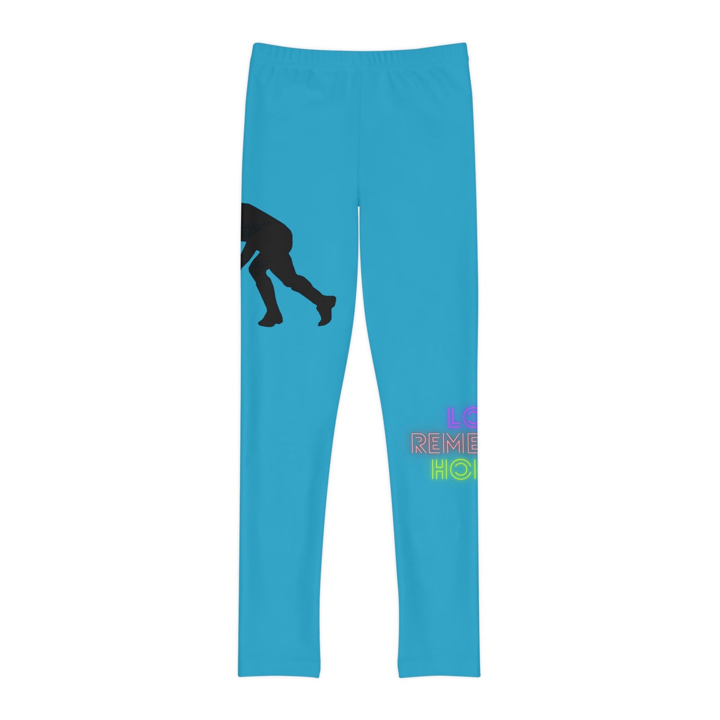 Youth Full-Length Leggings: Hockey Turquoise