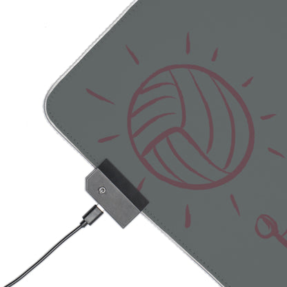 LED Gaming Mouse Pad: Volleyball Dark Grey