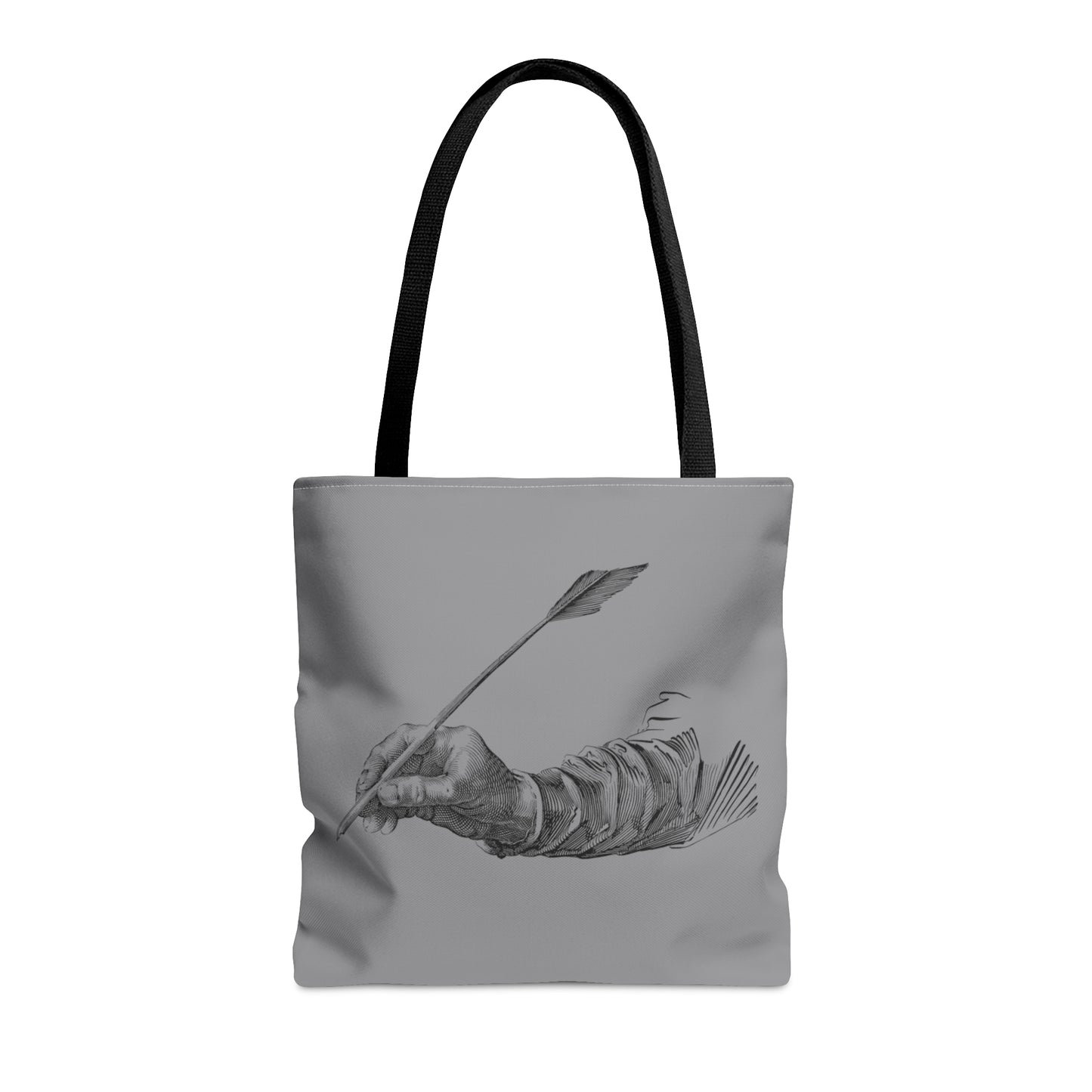 Tote Bag: Writing Grey