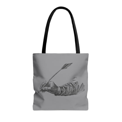 Tote Bag: Writing Grey