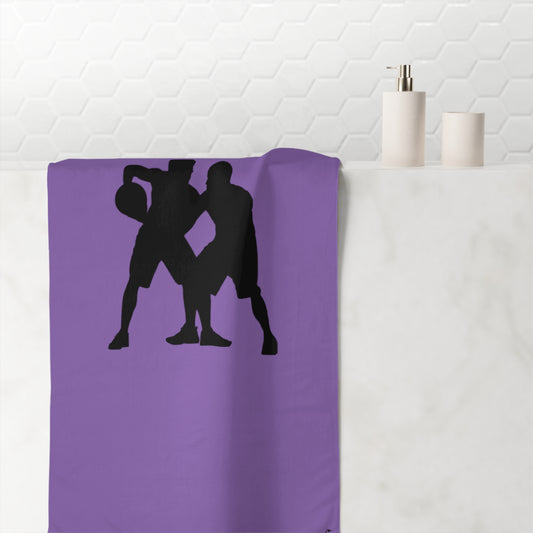 Mink-Cotton Towel: Basketball Lite Purple