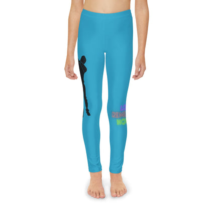 Youth Full-Length Leggings: Dance Turquoise