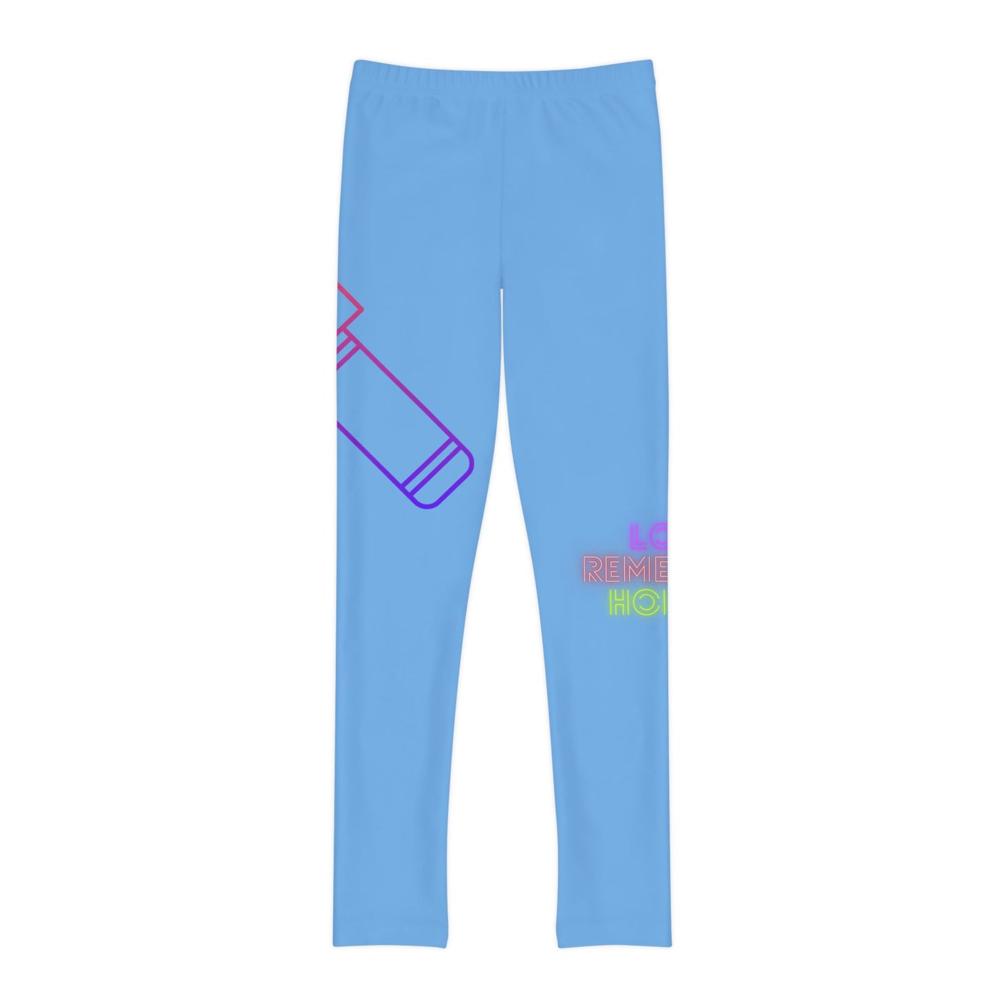 Youth Full-Length Leggings: Music Lite Blue