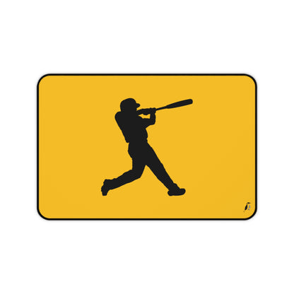 Desk Mat: Baseball Yellow