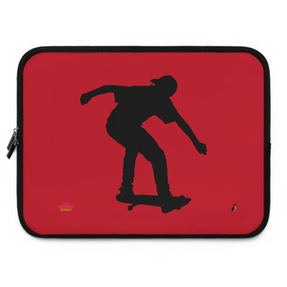 Laptop Sleeve: Skateboarding Dark Red