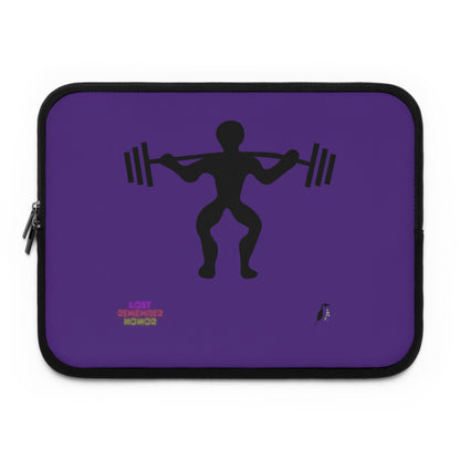 Laptop Sleeve: Weightlifting Purple