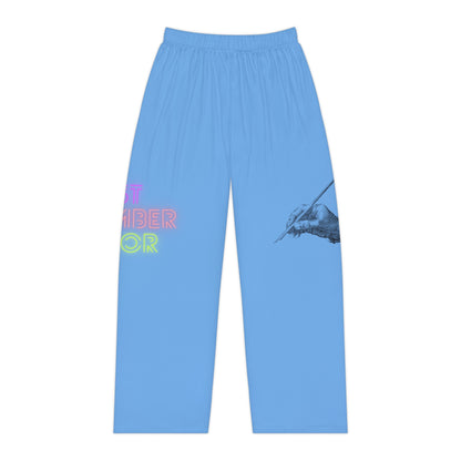 Pambabaeng Pajama Pants: Writing Lite Blue 