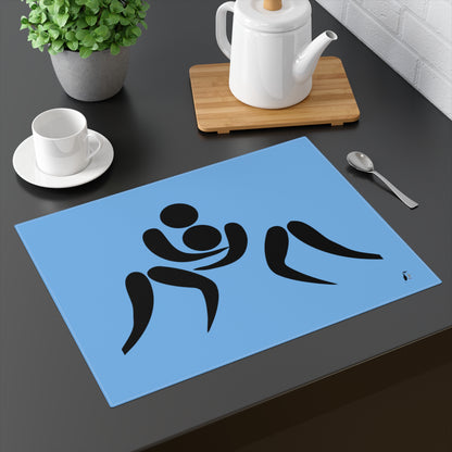 Placemat, 1pc: Wrestling Lite Blue