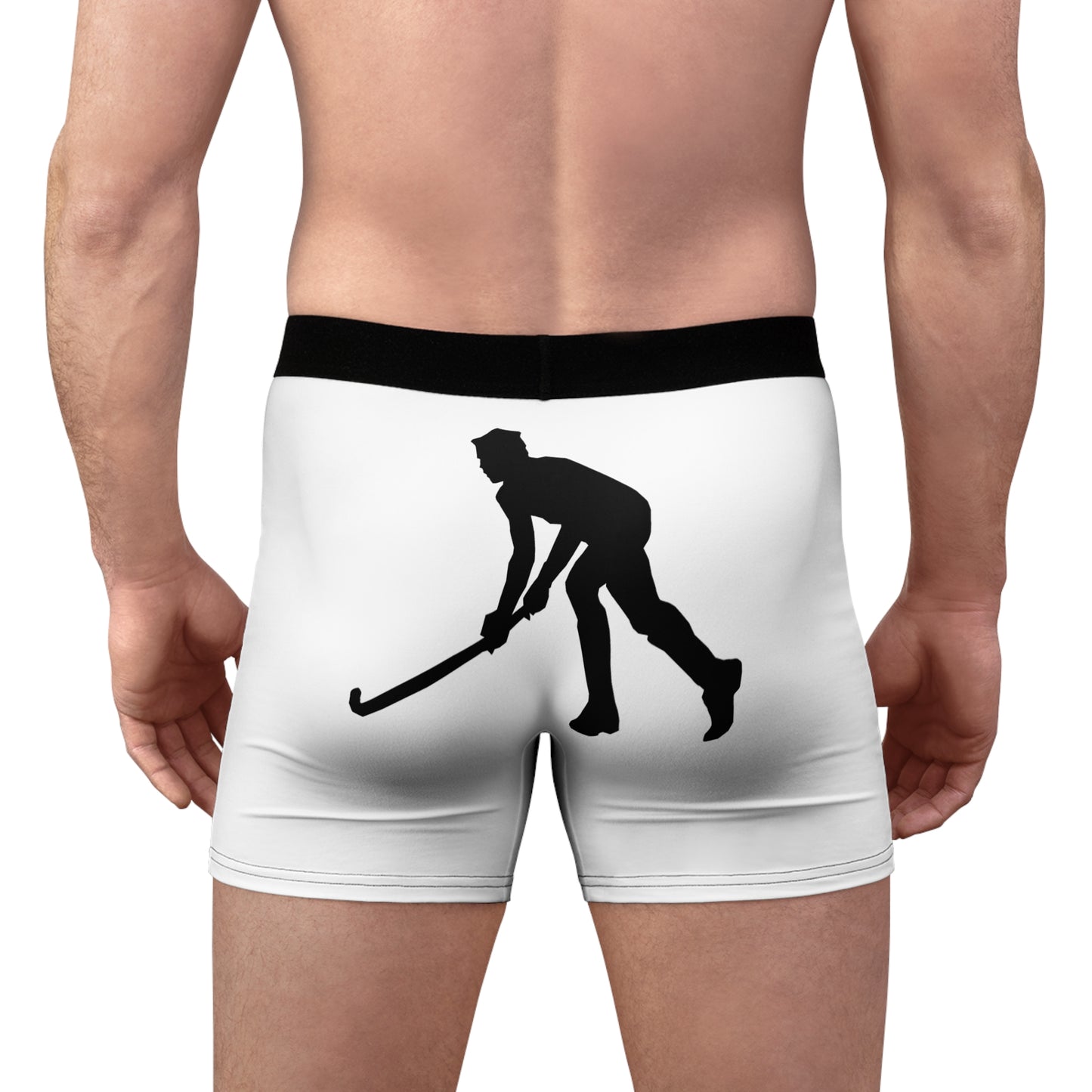 Men's Boxer Briefs: Hockey White