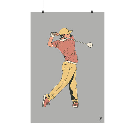 Premium Matte Vertical Posters: Golf Lite Grey